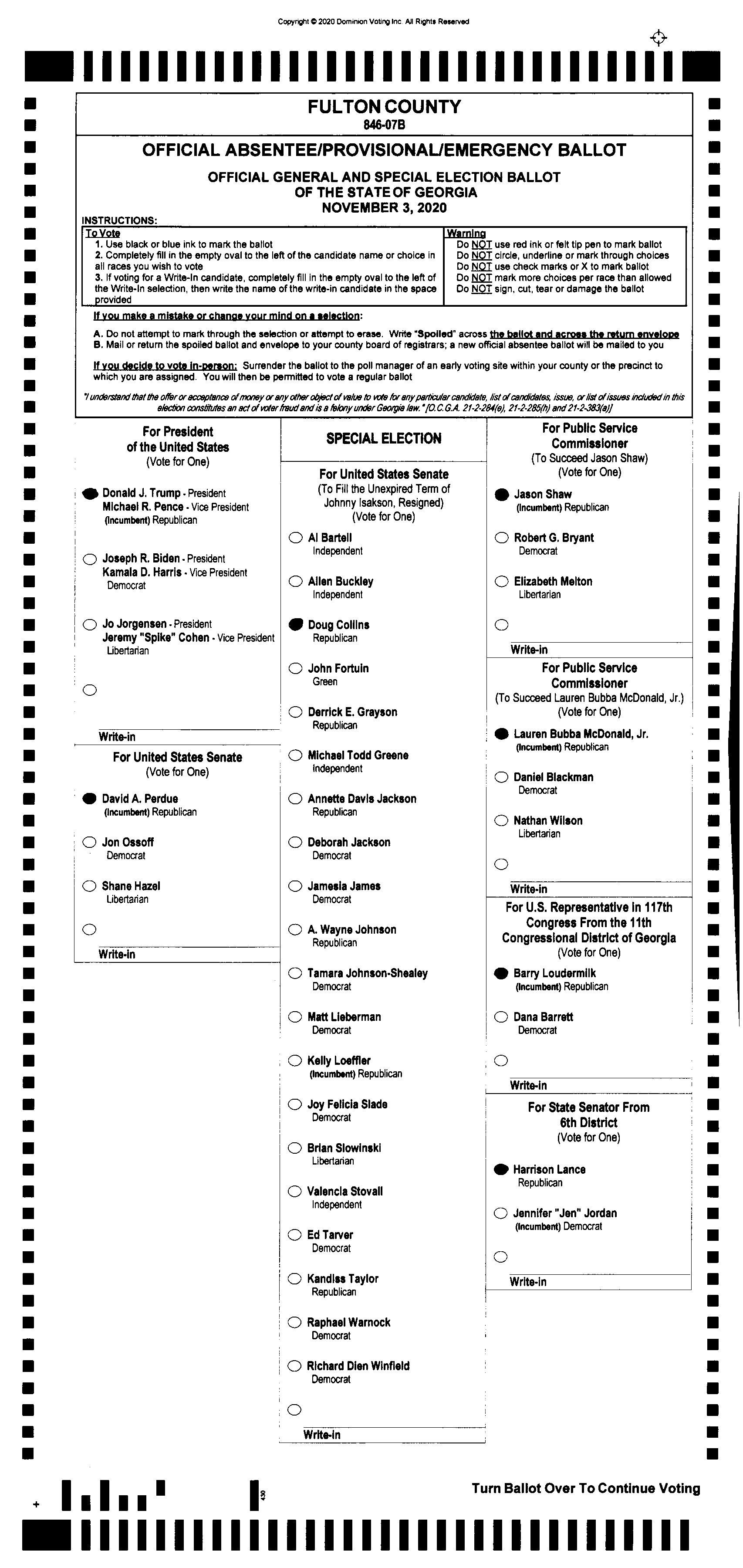 Doubled Ballot